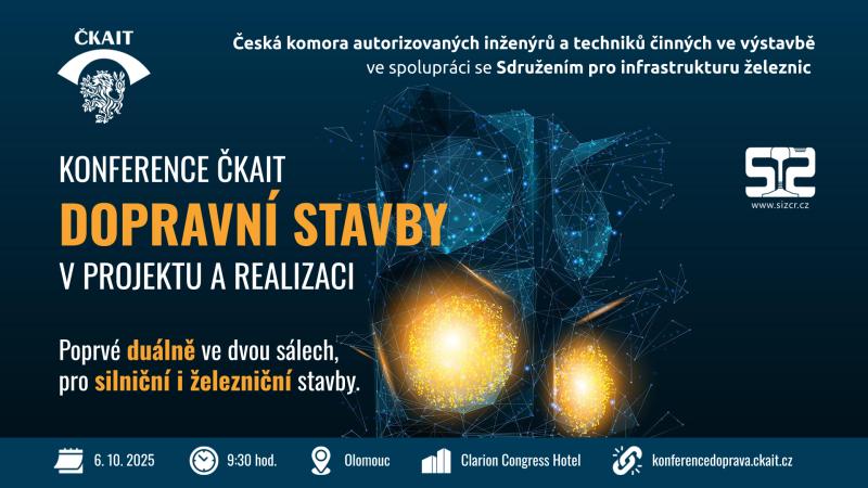 Pozvánka na konferenci ČKAIT dopravní stavby v projektu a realizaci